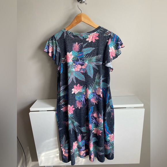 Gap T-shirt dress with tropical pattern - Picture 4 of 4